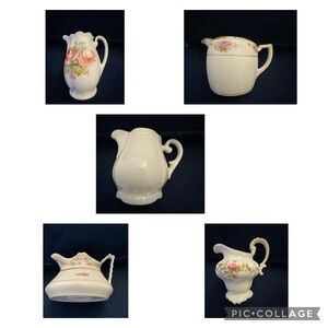 Bundle of 5 vintage creamers